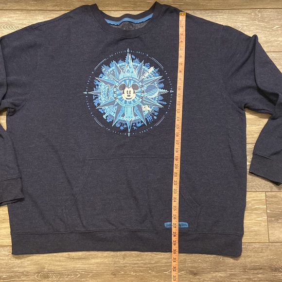 WALT DISNEY WORLD CREW NECK SWEATSHIRT DISCOVER THE MAGIC NAVY BLUE SIZE XXXL - Picture 6 of 7
